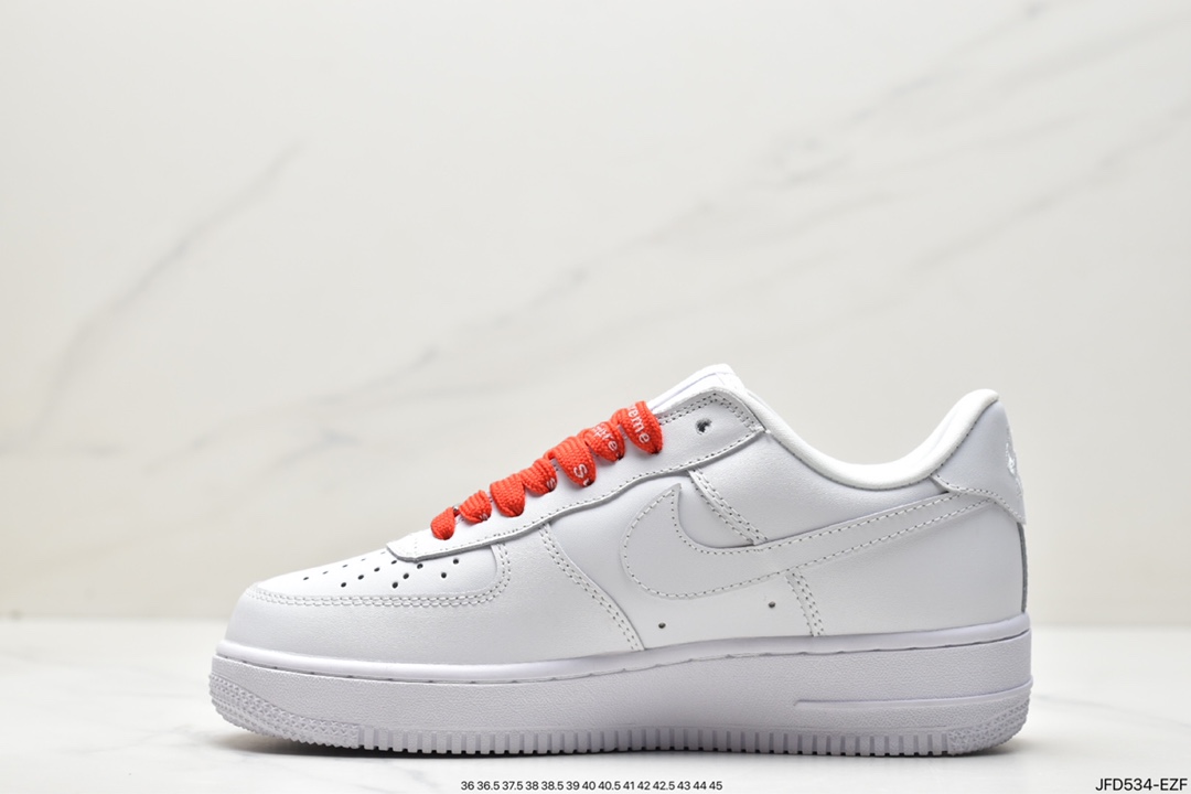 170 Supreme x 【Nike】 Air Force 1 Low'07”White”空军一号“联名白红LOGO”CU9225-100