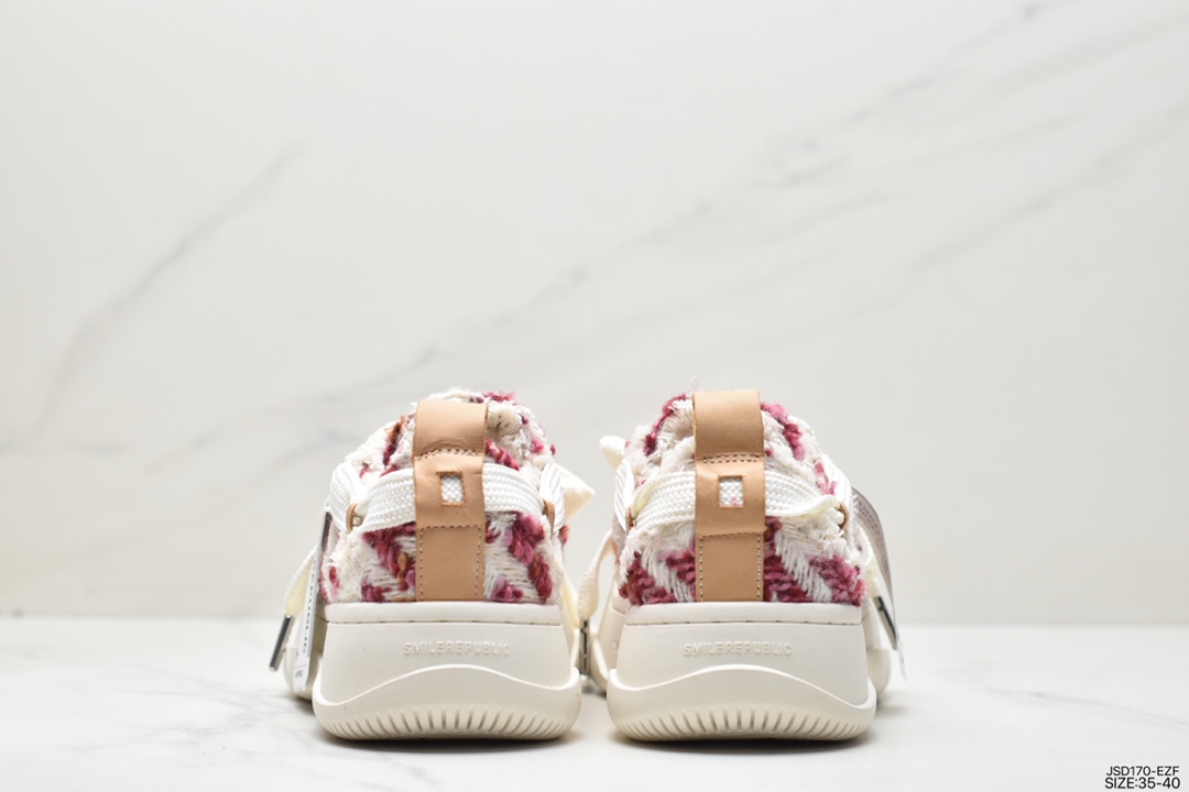 SMILEREPUBLIC thick-soled open smile canvas shoes series