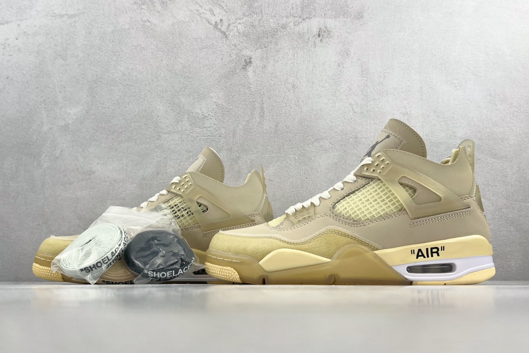 Off-White x Air Jordan 4 Retro “Sail” CV9388-100