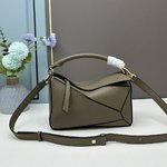 AAA Replica Designer
 Loewe Puzzle Handbags Crossbody & Shoulder Bags Pink Calfskin Cowhide Underarm
