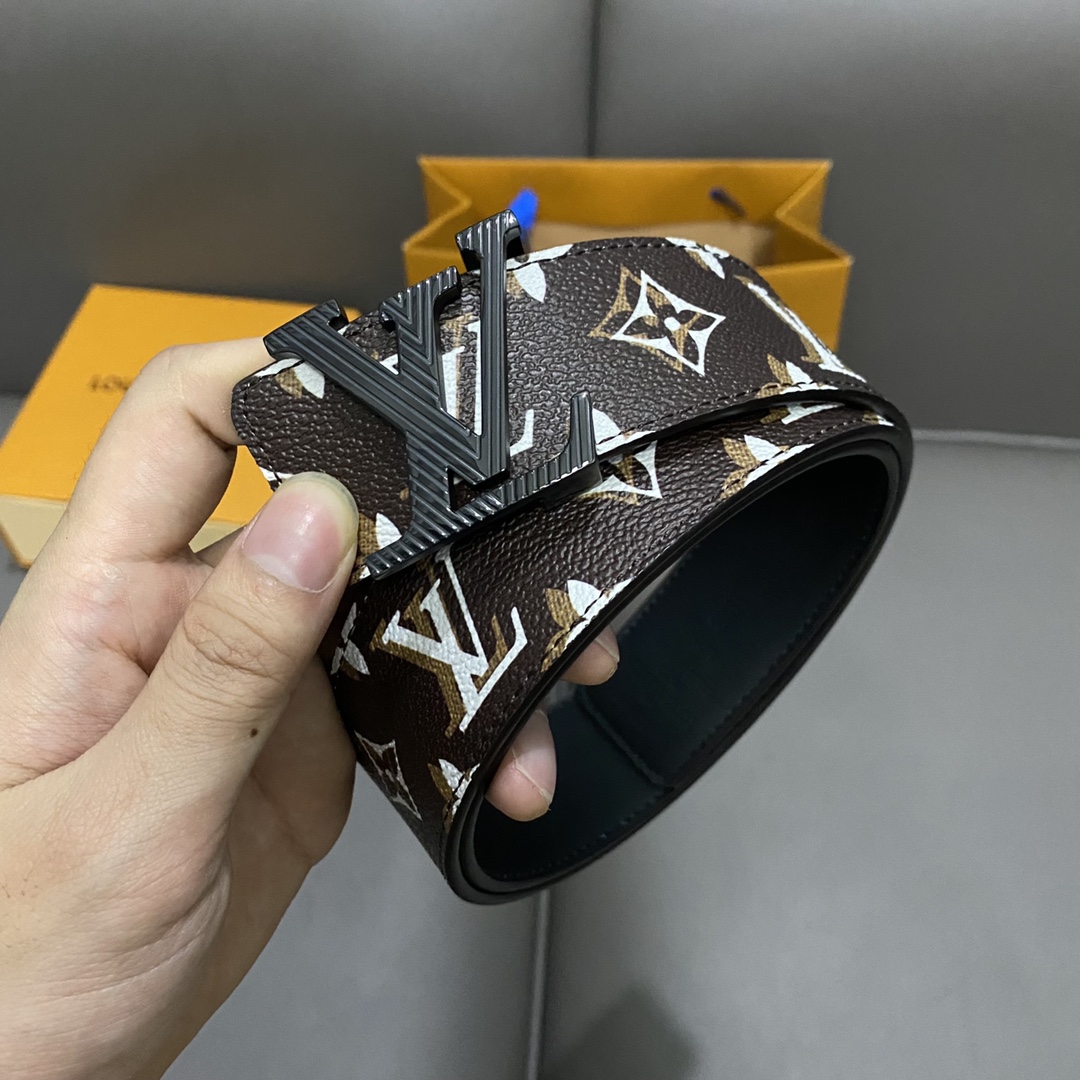 Louis Vuitton Belts Printing Calfskin Cowhide