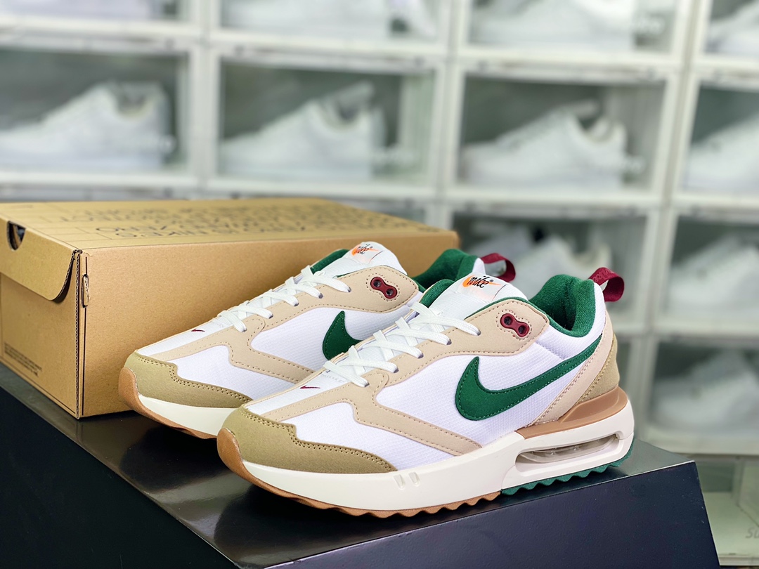 160 Air Max Dawn”Sail Gorge Green”黎明系列低帮“米白棕深绿”FB7158-131