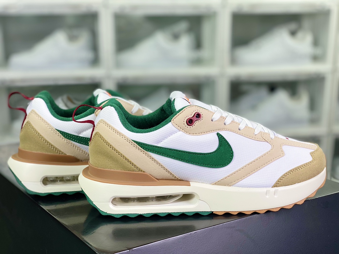 160 Air Max Dawn”Sail Gorge Green”黎明系列低帮“米白棕深绿”FB7158-131