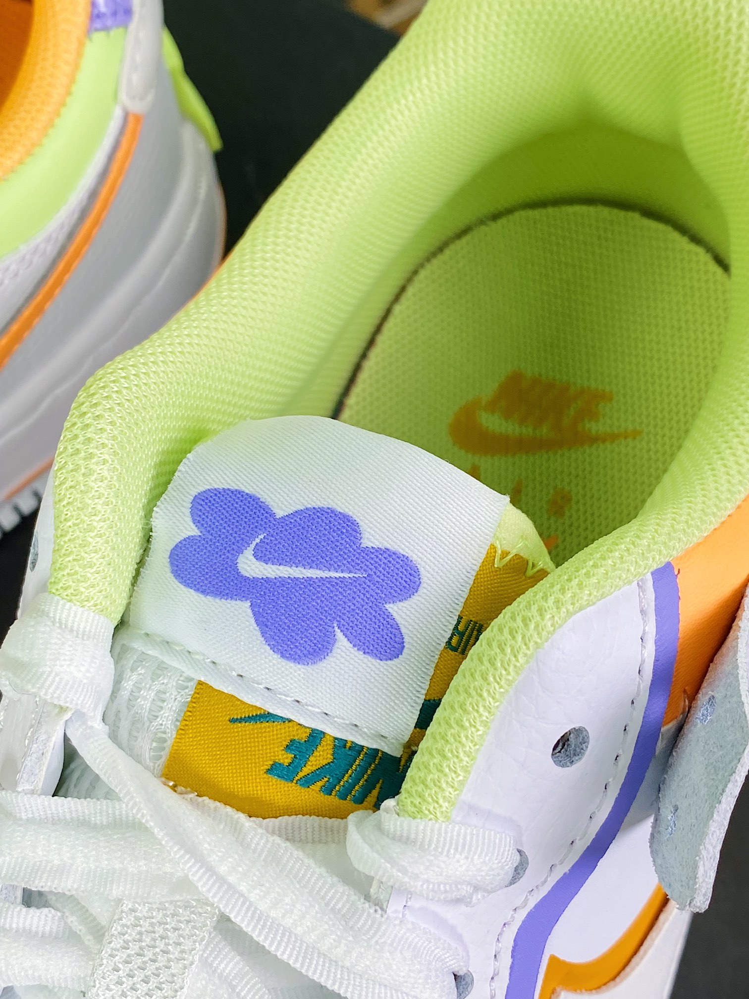 200 WMNS Air Force 1 Shadow”Multi-Color”板鞋“白黄浅紫绿”DX3718-100