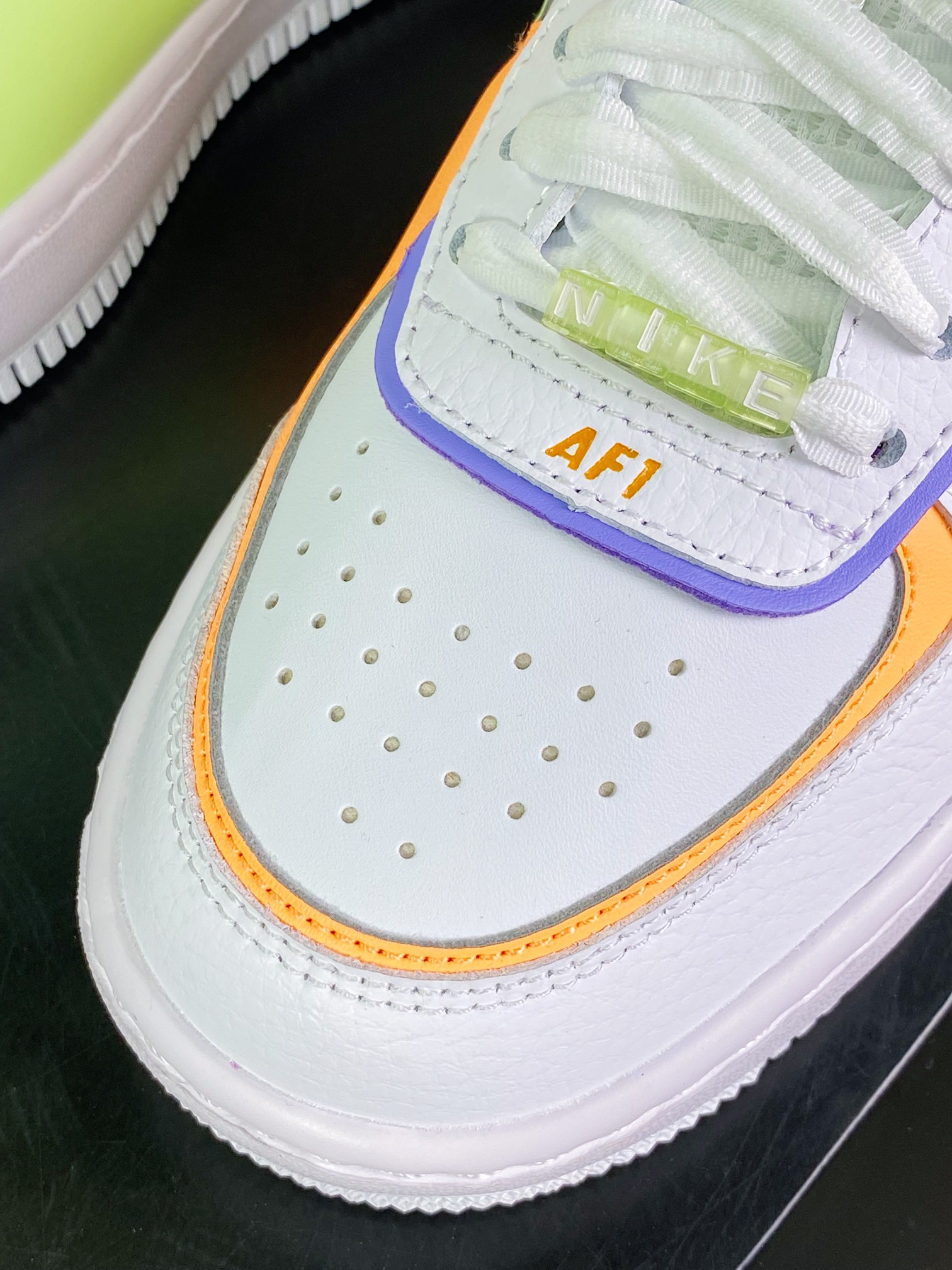 200 WMNS Air Force 1 Shadow”Multi-Color”板鞋“白黄浅紫绿”DX3718-100