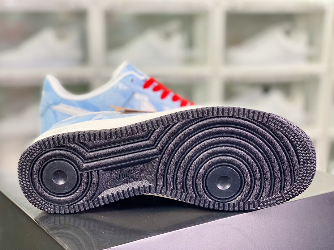 240 Levi's x 【Nike】 Air Force 1 07 Low”Exclusive Denim”空军一号经“水洗浅蓝白磨破牛仔布”LE5050-012