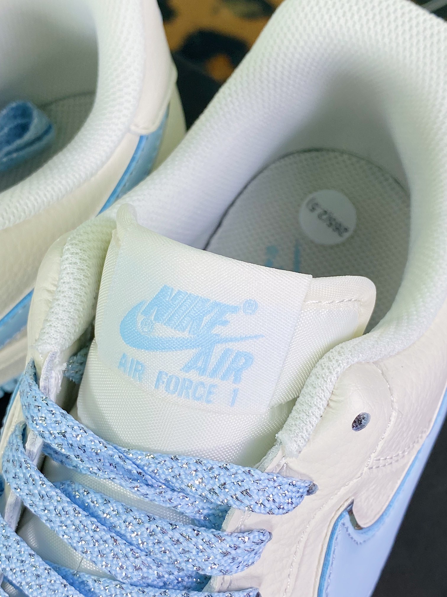 Air Force 1'07 Low ”White/Light Blue/Silver” Air Force 1 ”Leather White Light Blue Silver Small Hook” BM1996-099