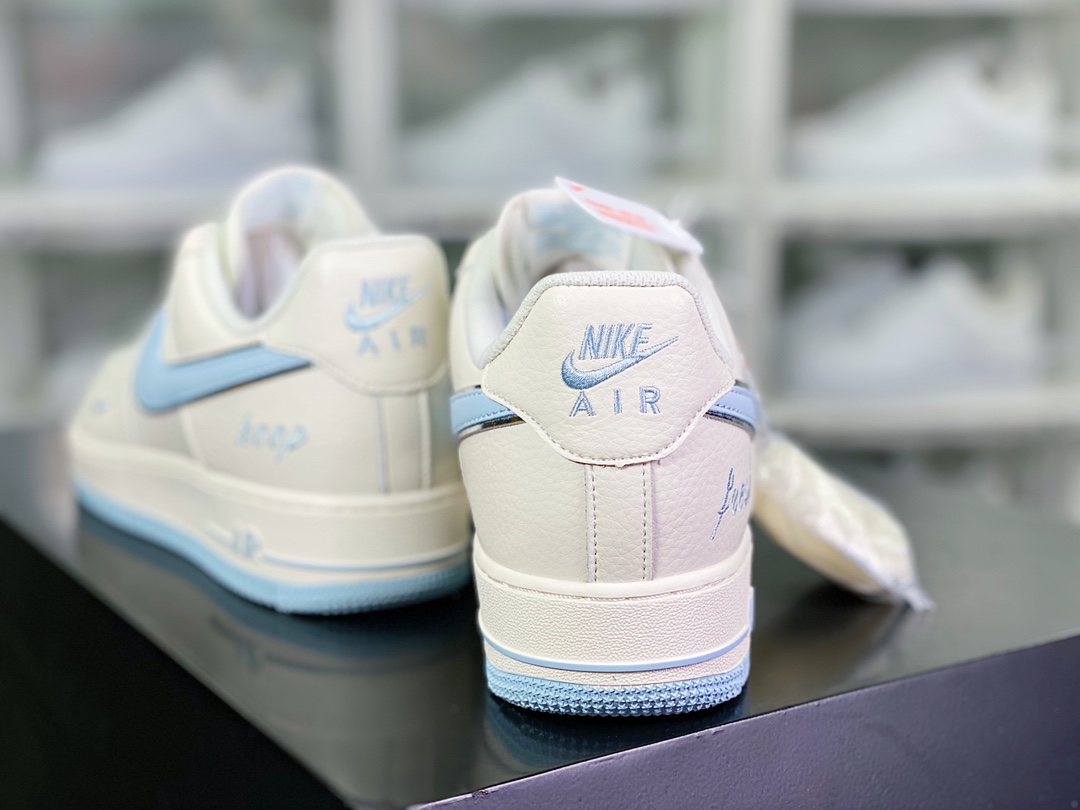 Air Force 1'07 Low ”White/Light Blue/Silver” Air Force 1 ”Leather White Light Blue Silver Small Hook” BM1996-099