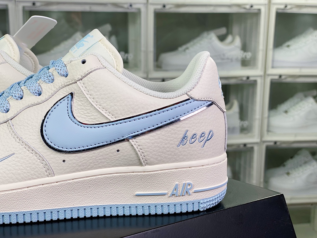 Air Force 1'07 Low ”White/Light Blue/Silver” Air Force 1 ”Leather White Light Blue Silver Small Hook” BM1996-099