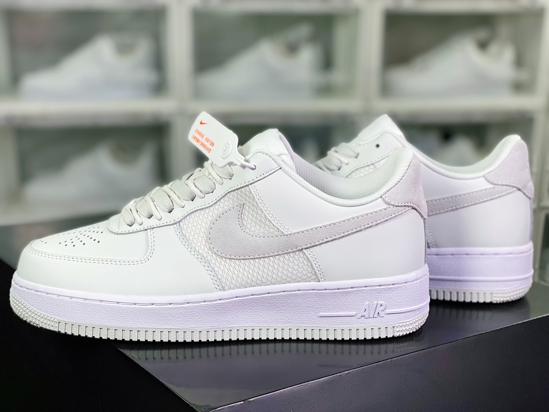 220 Air Sole气垫【耐克Nike】 Air Force 1’07 Low”Haze Grey/Bone”空军一号经“皮革雾霾灰骨白”DX5590-100