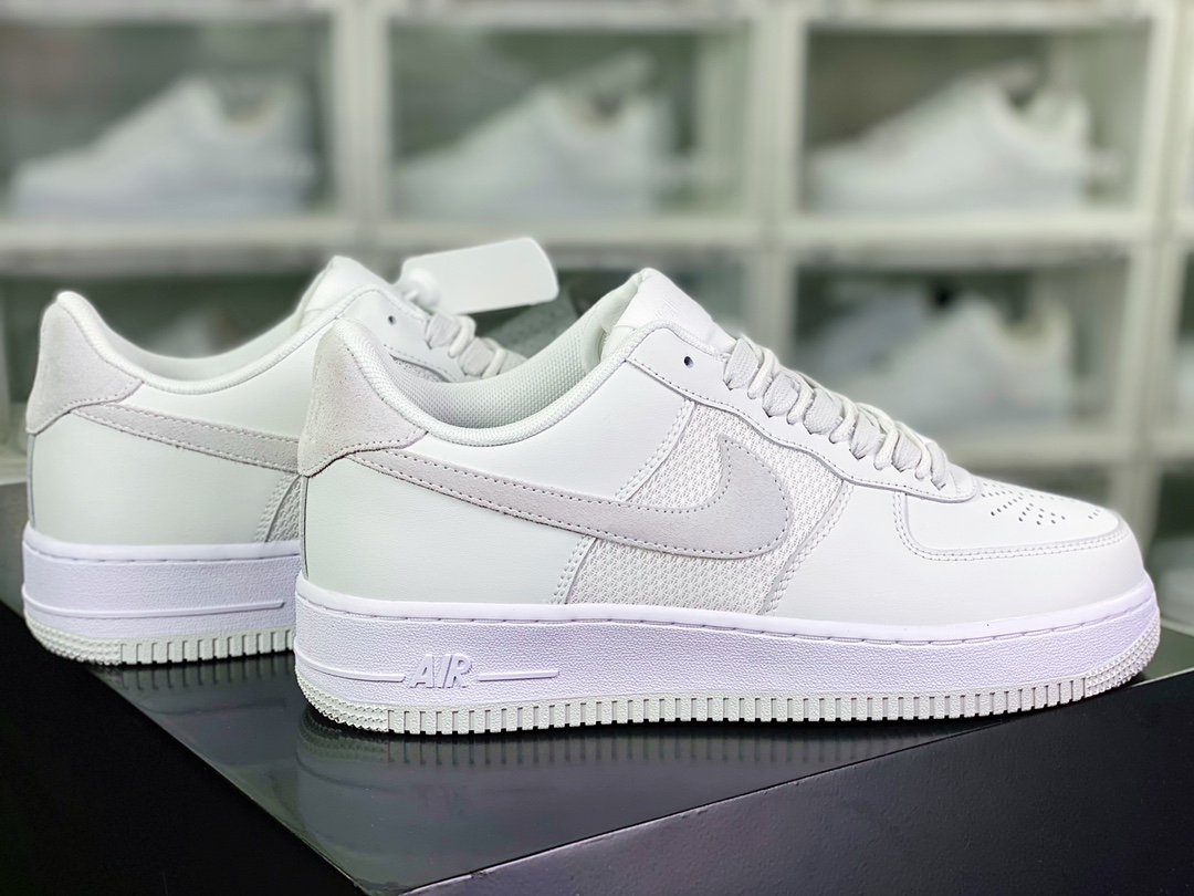 220 Air Sole气垫【耐克Nike】 Air Force 1’07 Low”Haze Grey/Bone”空军一号经“皮革雾霾灰骨白”DX5590-100