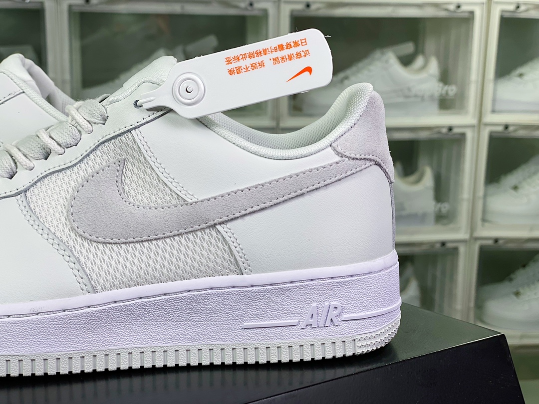 220 Air Sole气垫【耐克Nike】 Air Force 1’07 Low”Haze Grey/Bone”空军一号经“皮革雾霾灰骨白”DX5590-100