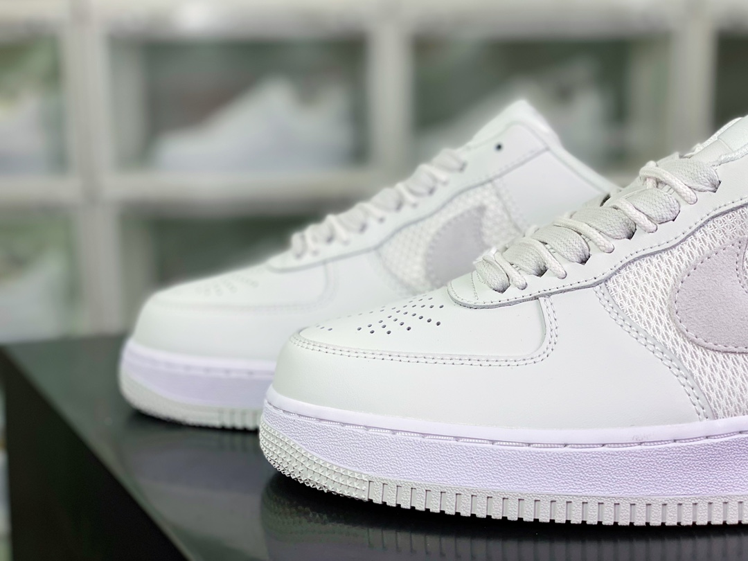 220 Air Sole气垫【耐克Nike】 Air Force 1’07 Low”Haze Grey/Bone”空军一号经“皮革雾霾灰骨白”DX5590-100