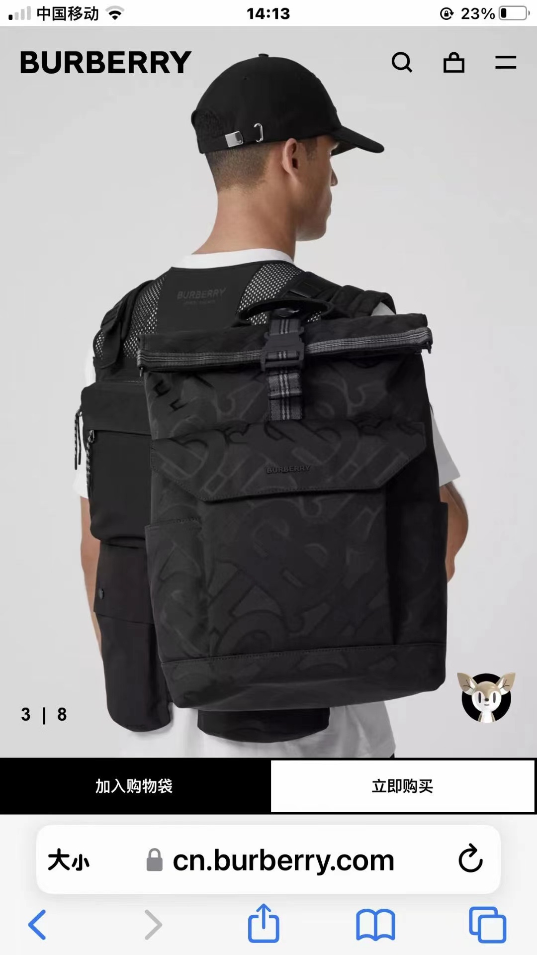 Burberry official website picture upper body picture