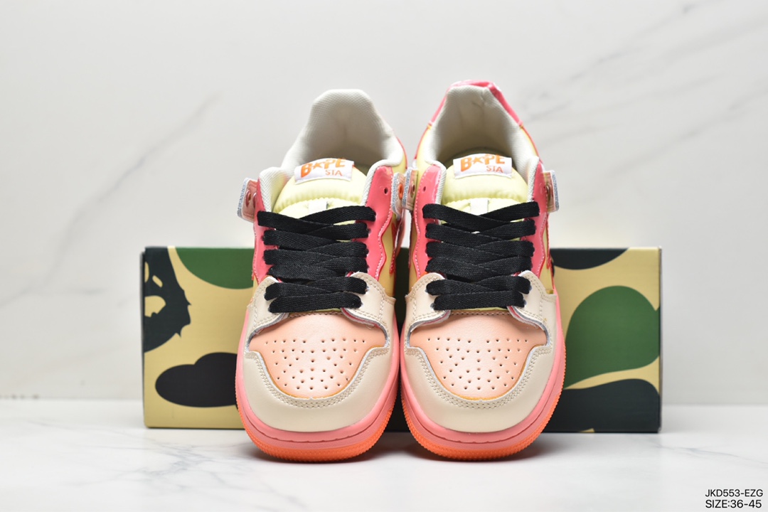 Japan's Harajuku fashion brand A Bathing Ape BAPE Sk8 Sta Low SK8 series low-top casual sports skateboard shoes