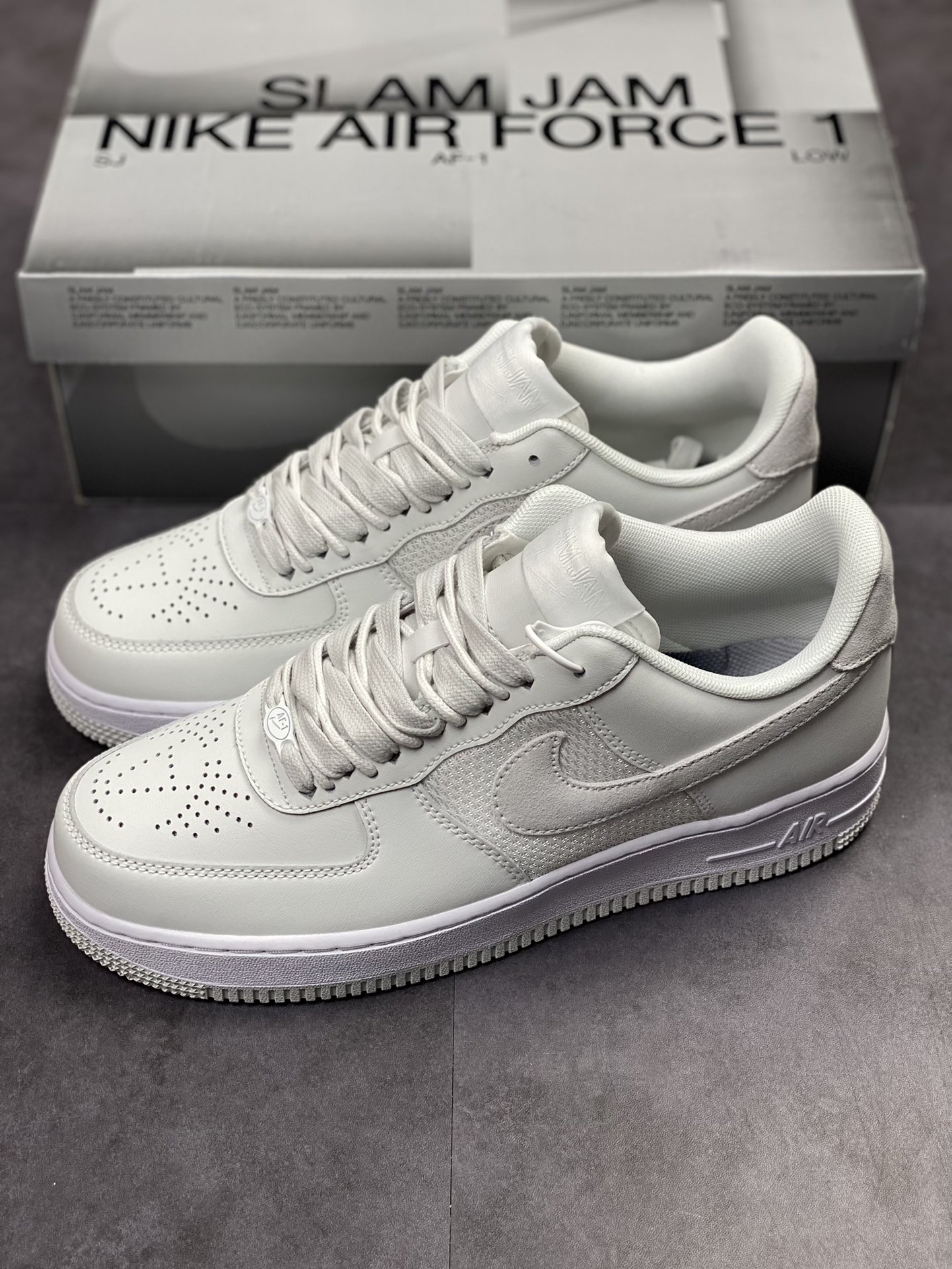 210 Nike Air Force 1 Low 07 x Slam Jam 联名白灰 DX5590-100