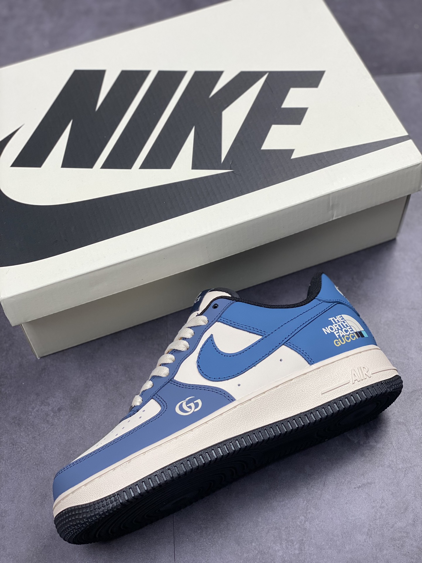 Nike Air Force 1 Low 07 x The North Face x Gucci Denim Blue BS905 5-305