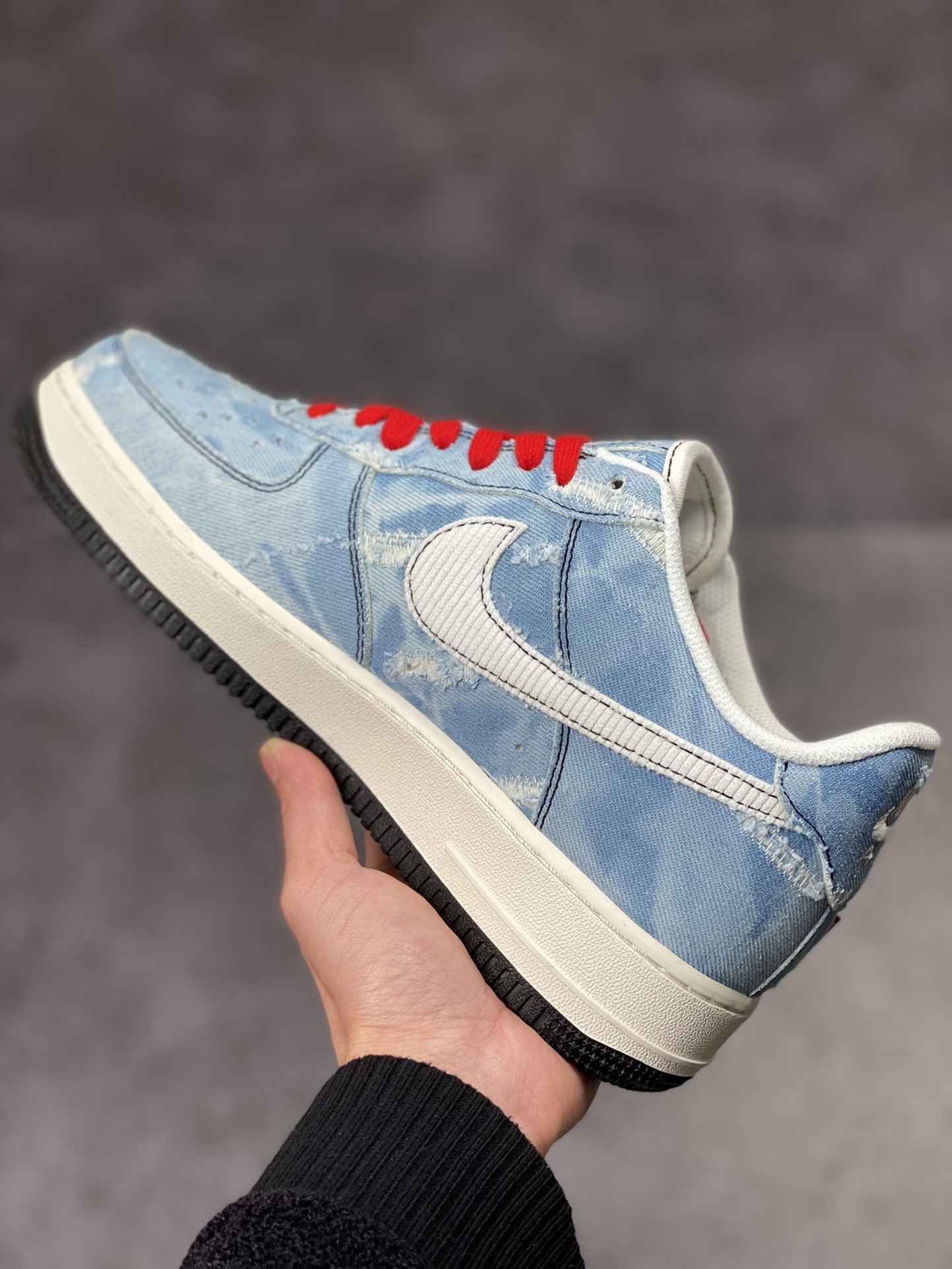 230 Nike Air Force 1 Low 07 蓝白红做旧牛仔 LE5050-012