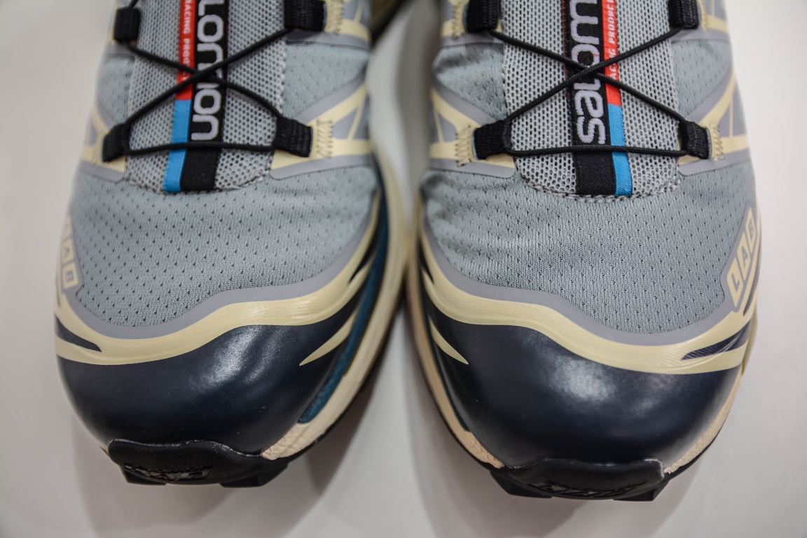 350 纯原版本 Salomon 萨洛蒙 XT-6 迷雾蓝 复古机能潮流休闲跑鞋 414551