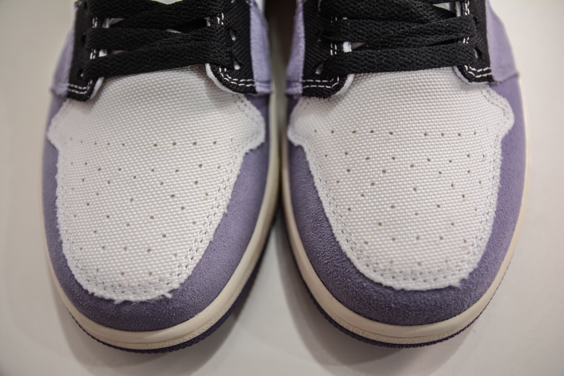 200 原装Air Jordan 1 Low 白黑紫 官方同步新色 DZ4135-002