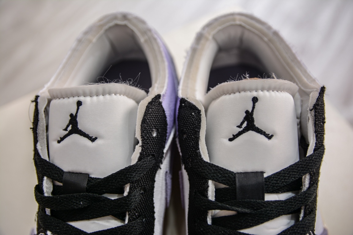 200 原装Air Jordan 1 Low 白黑紫 官方同步新色 DZ4135-002