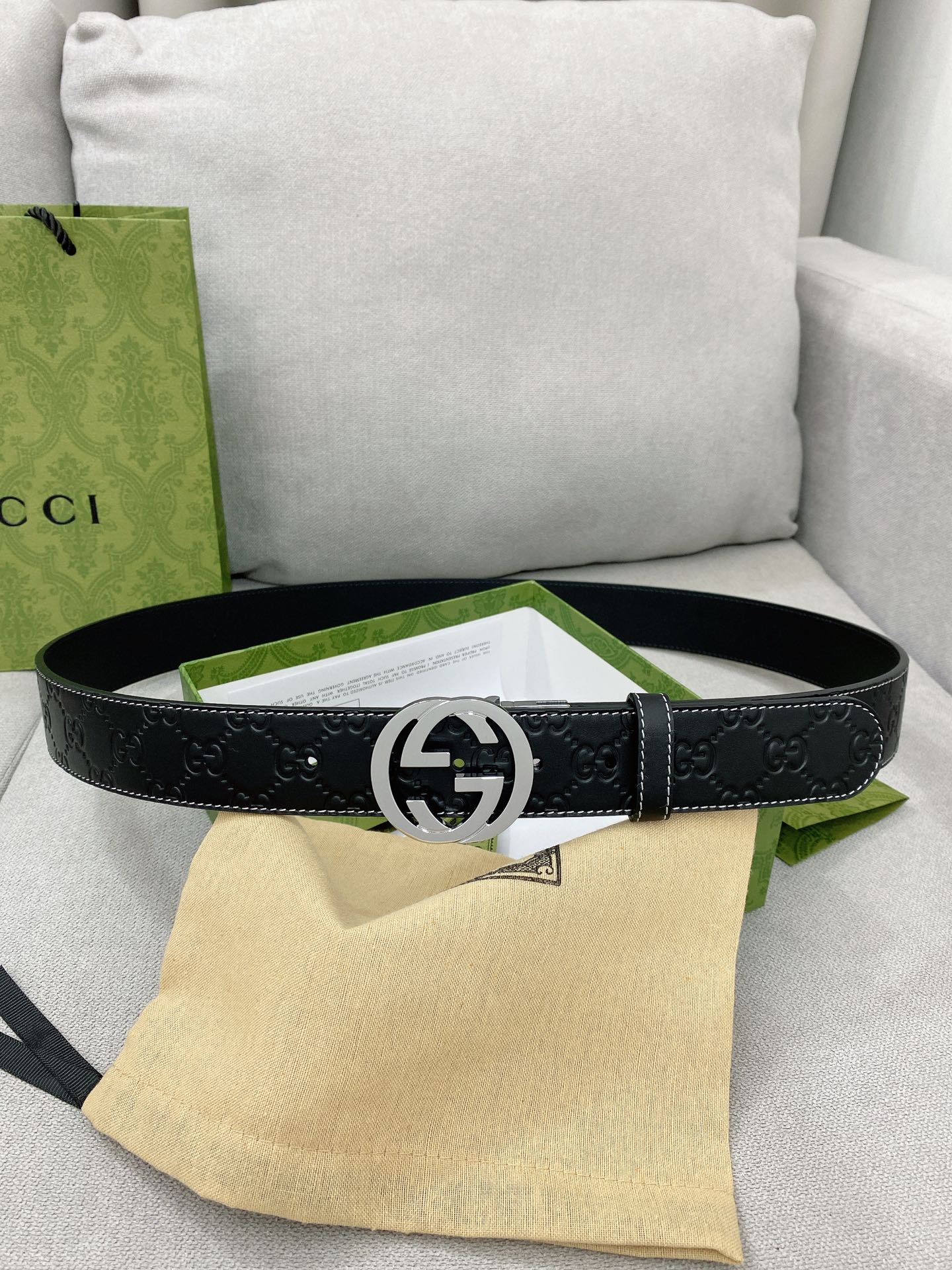 Gucci.古驰全套包装3.8cm专