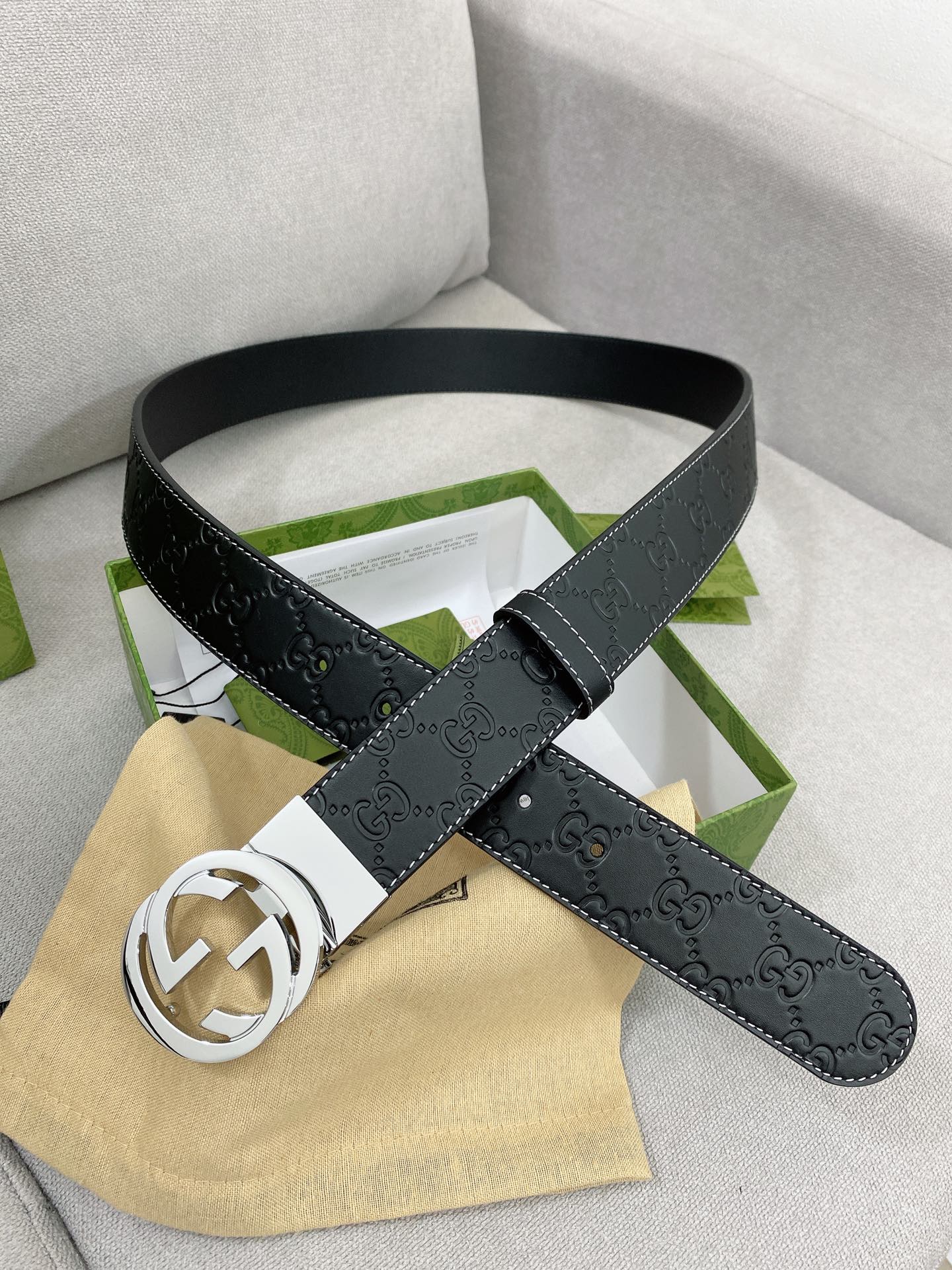 Gucci.古驰全套包装3.8cm专