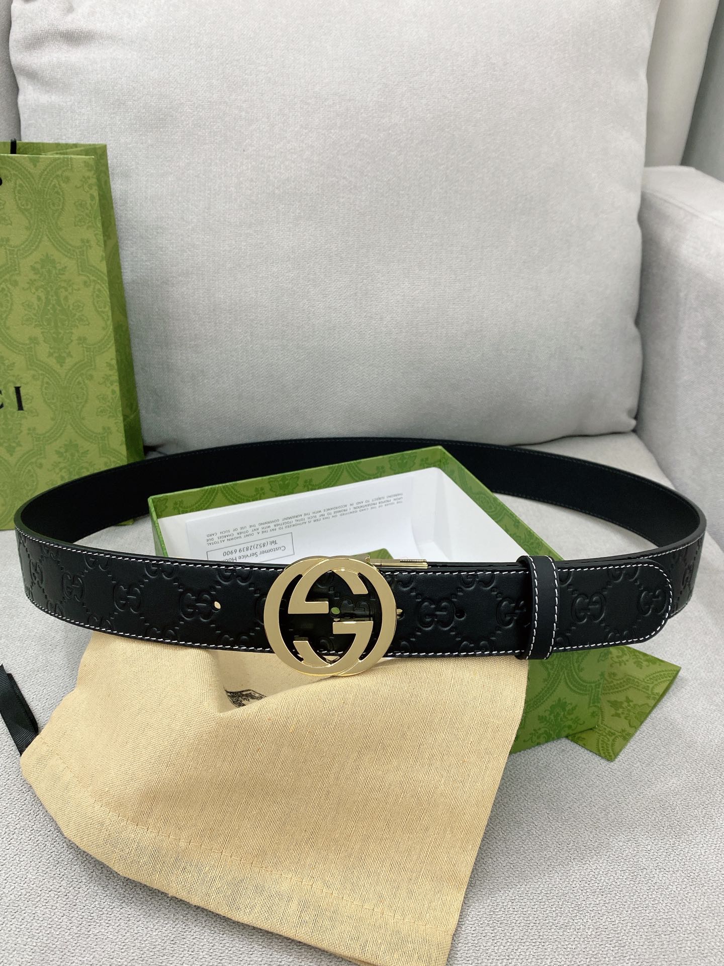 Gucci.古驰全套包装3.8cm专