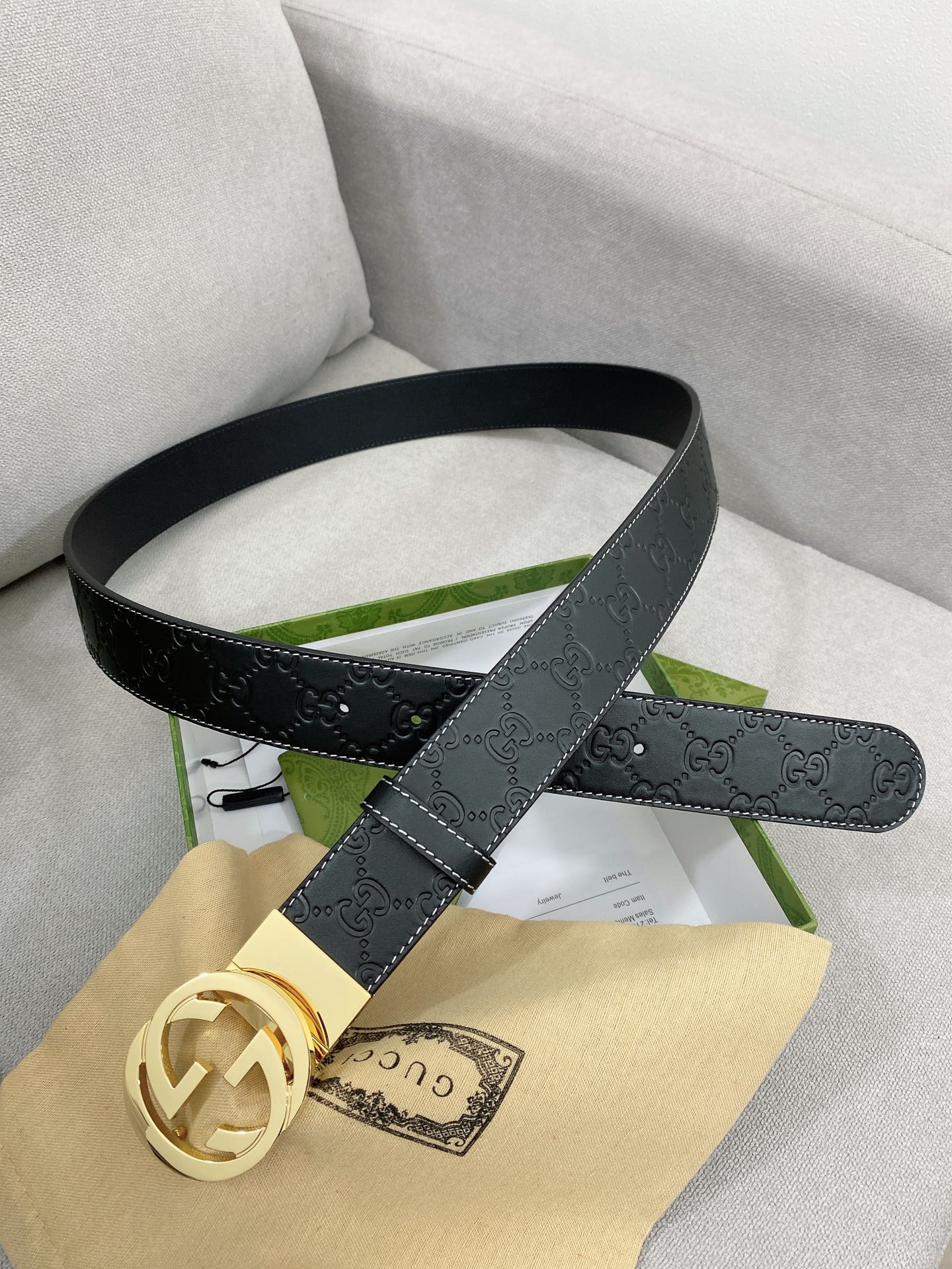 Gucci.古驰全套包装3.8cm专