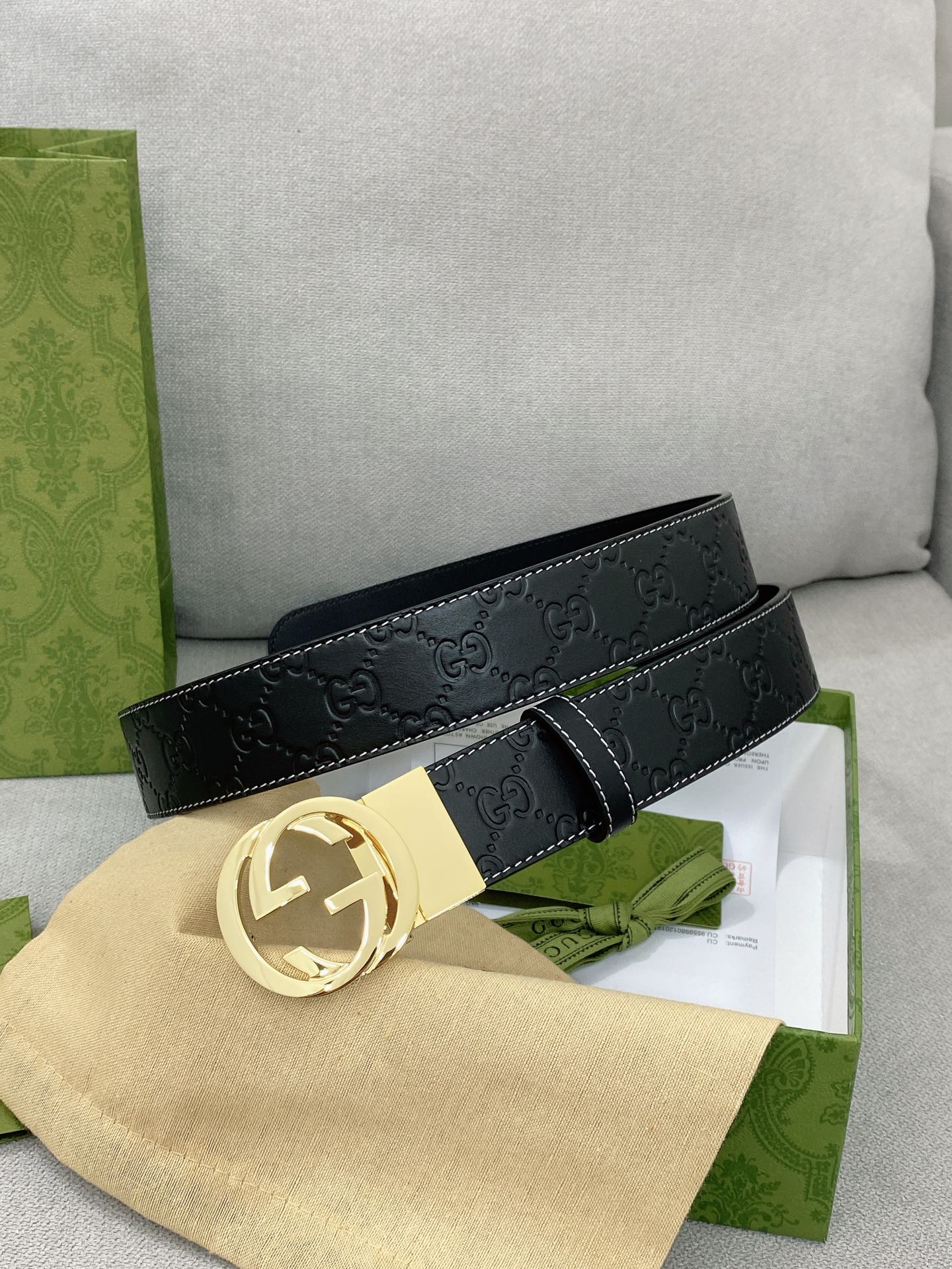 Gucci.古驰全套包装3.8cm专