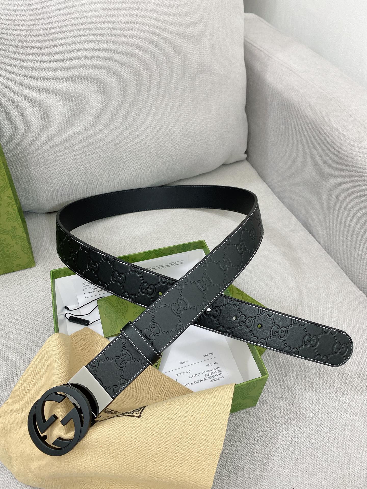 Gucci.古驰全套包装3.8cm专