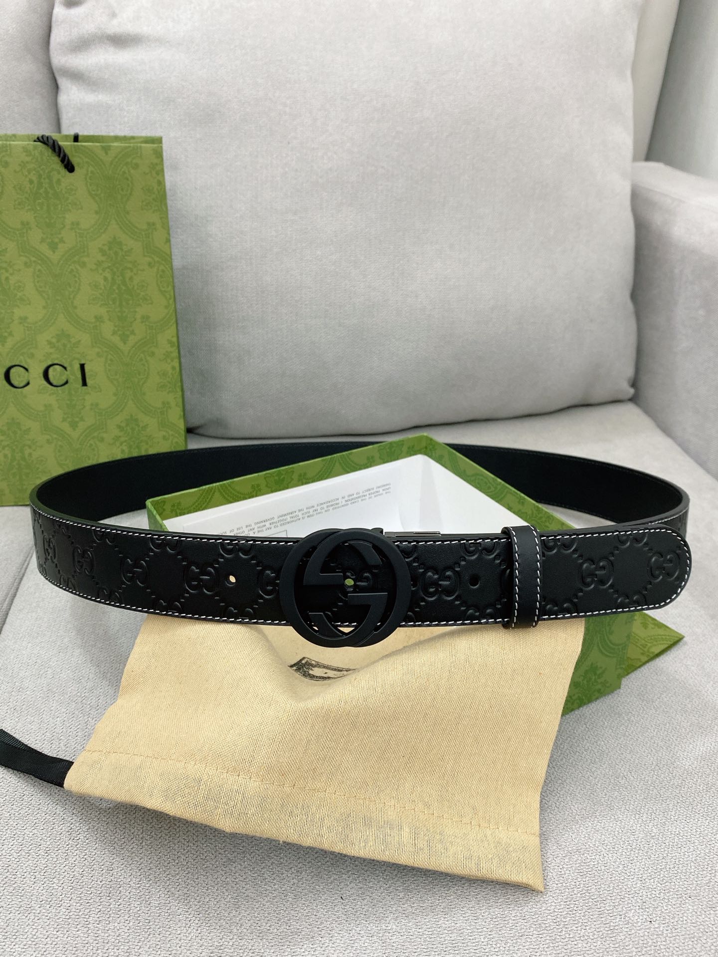 Gucci.古驰全套包装3.8cm专