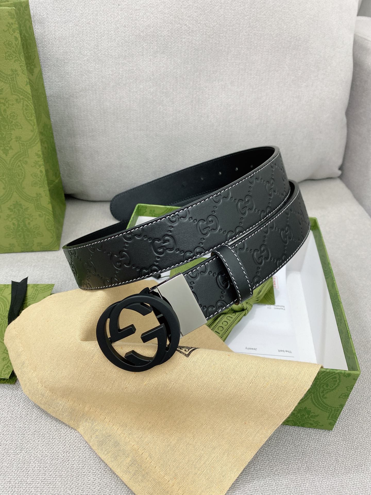 Gucci.古驰全套包装3.8cm专