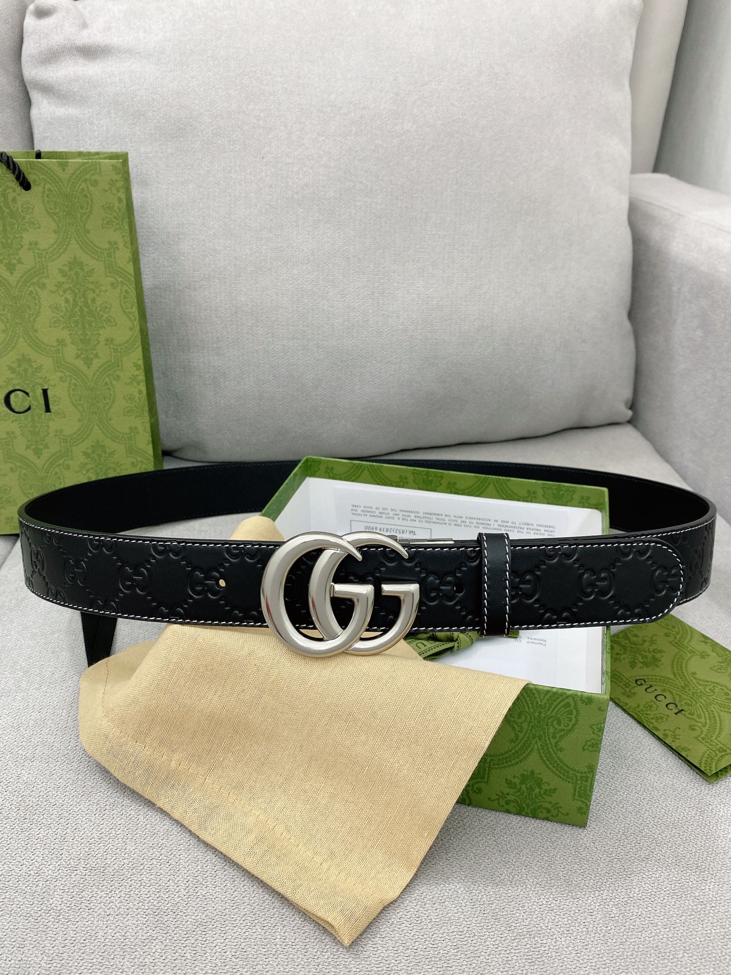 Gucci.古驰全套包装3.8cm专