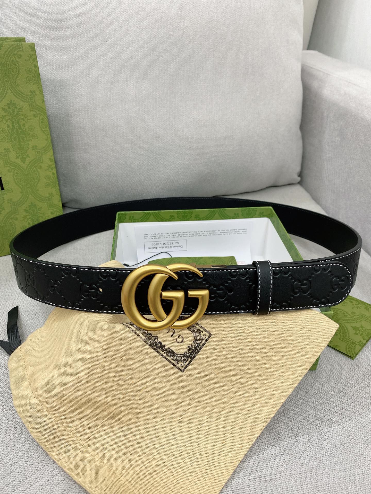 Gucci.古驰全套包装3.8cm专