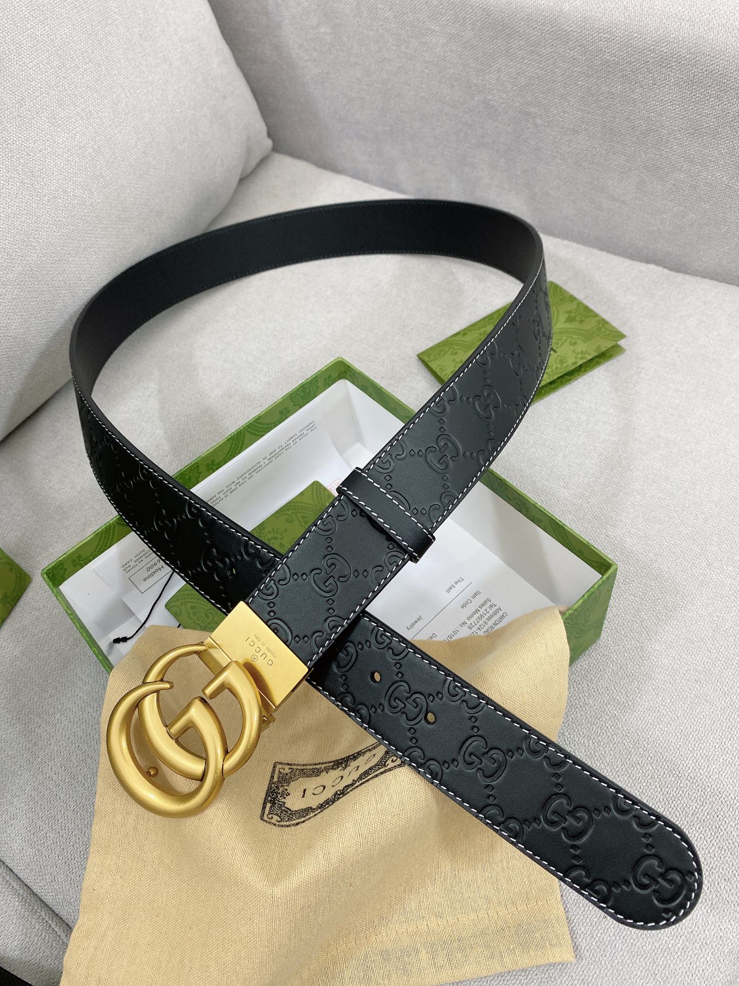 Gucci.古驰全套包装3.8cm专