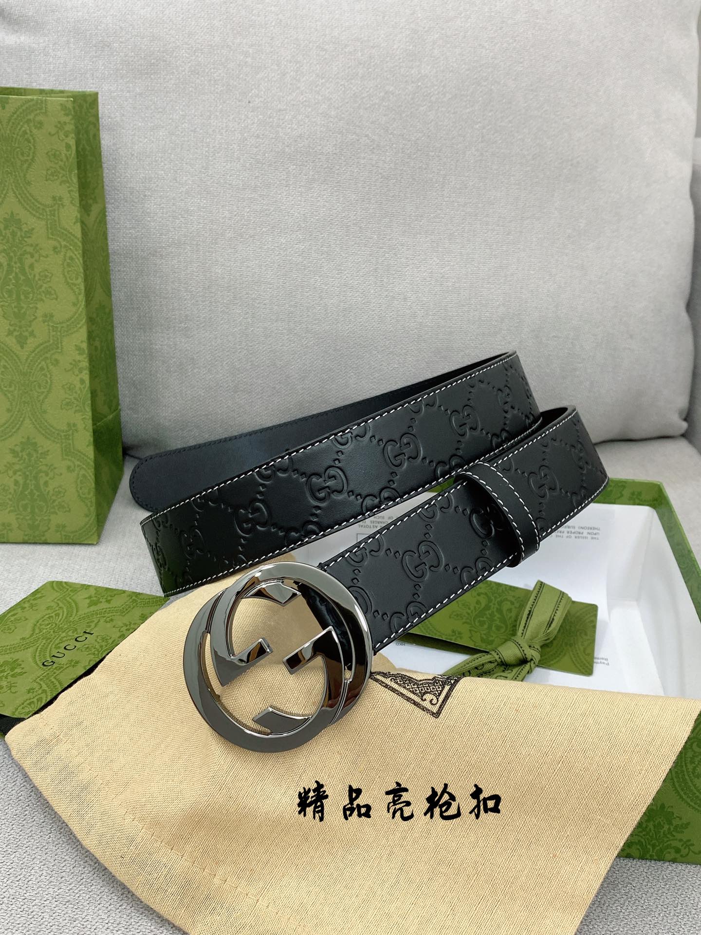 Gucci.古驰全套包装3.8cm专