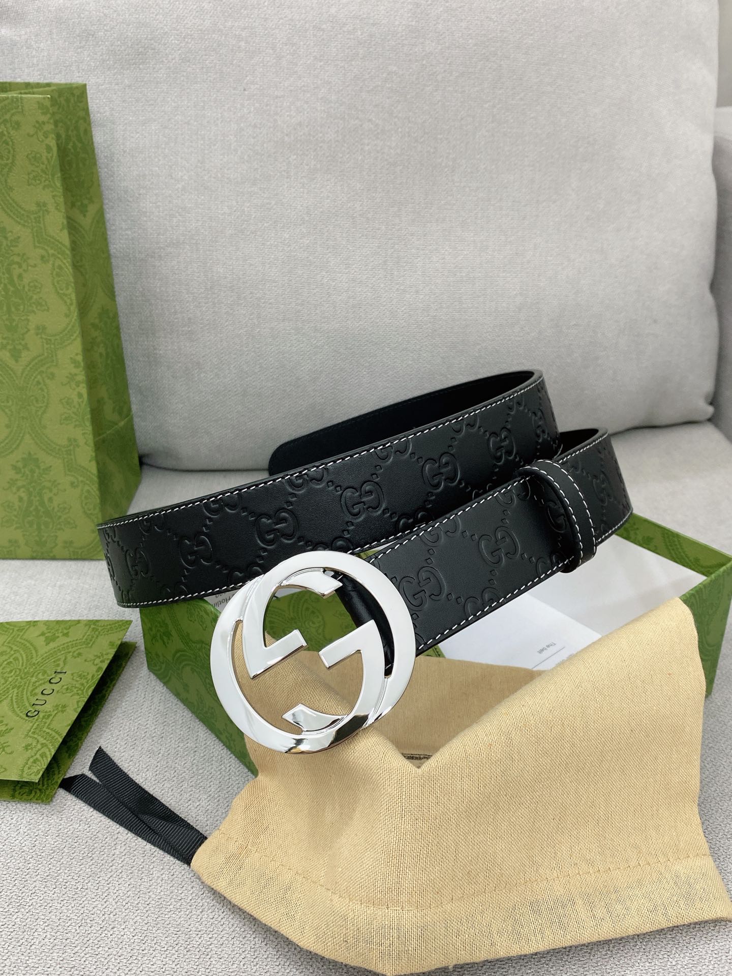 Gucci.古驰全套包装3.8cm专