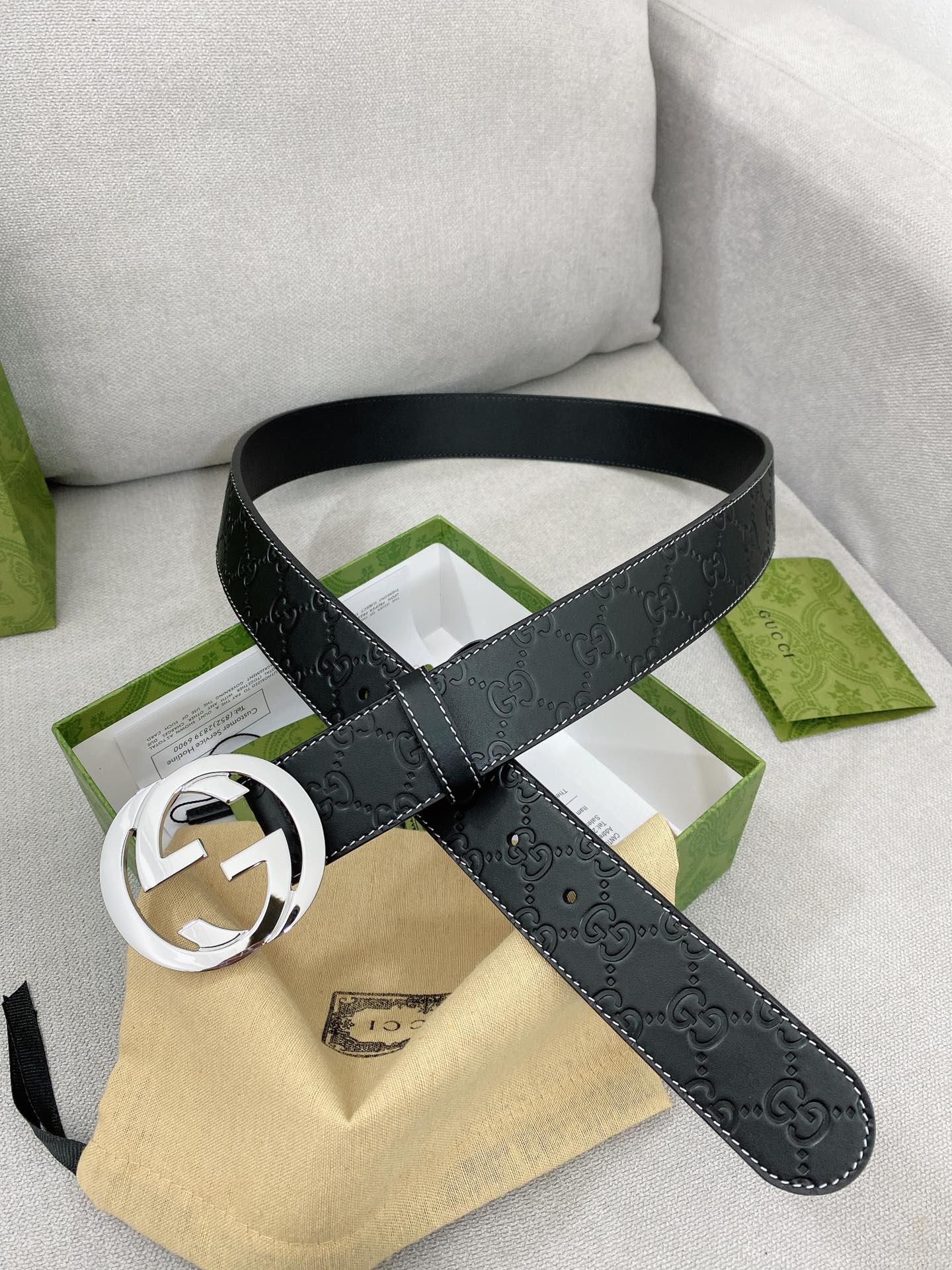 Gucci.古驰全套包装3.8cm专