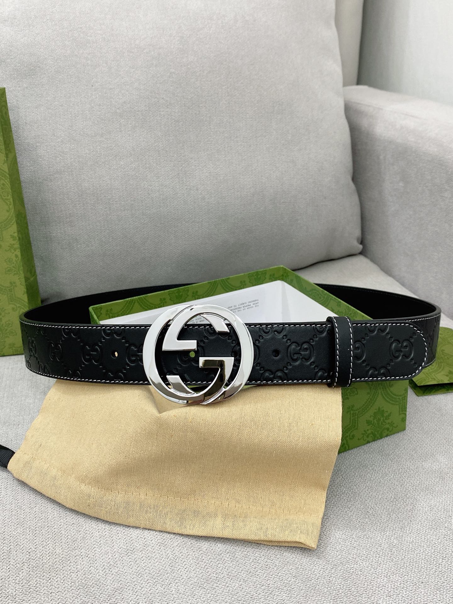 Gucci.古驰全套包装3.8cm专