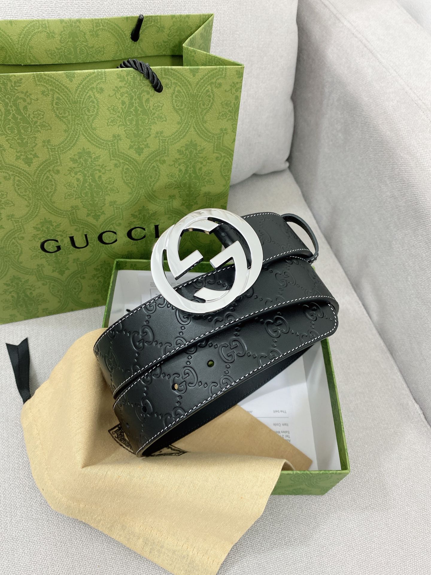 Gucci.古驰全套包装3.8cm专