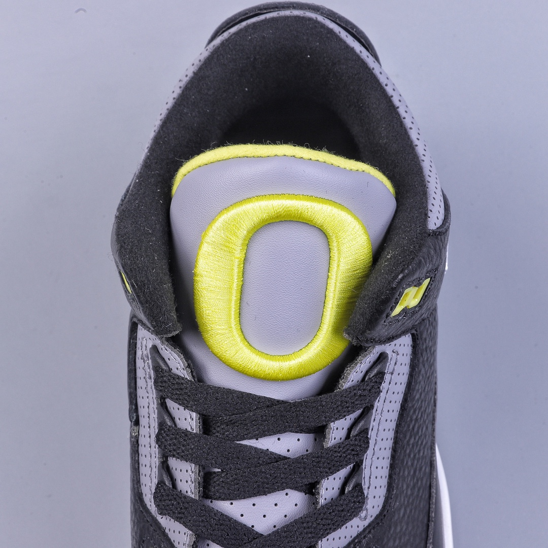 纯原 Air Jordan AJ3 Retro 俄勒冈黑黄鸭子 原楦原纸板开发