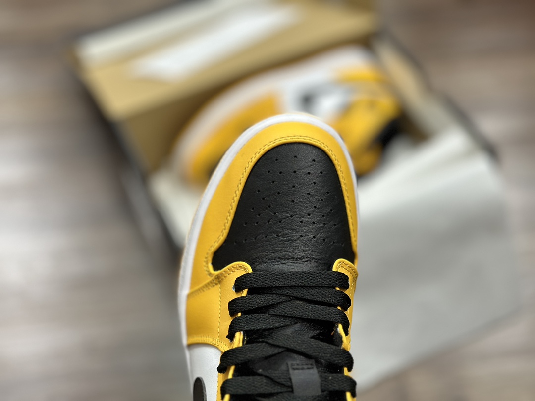 220 Nike Air Jordan 1 mid AJ中帮 黑黄 554724-701