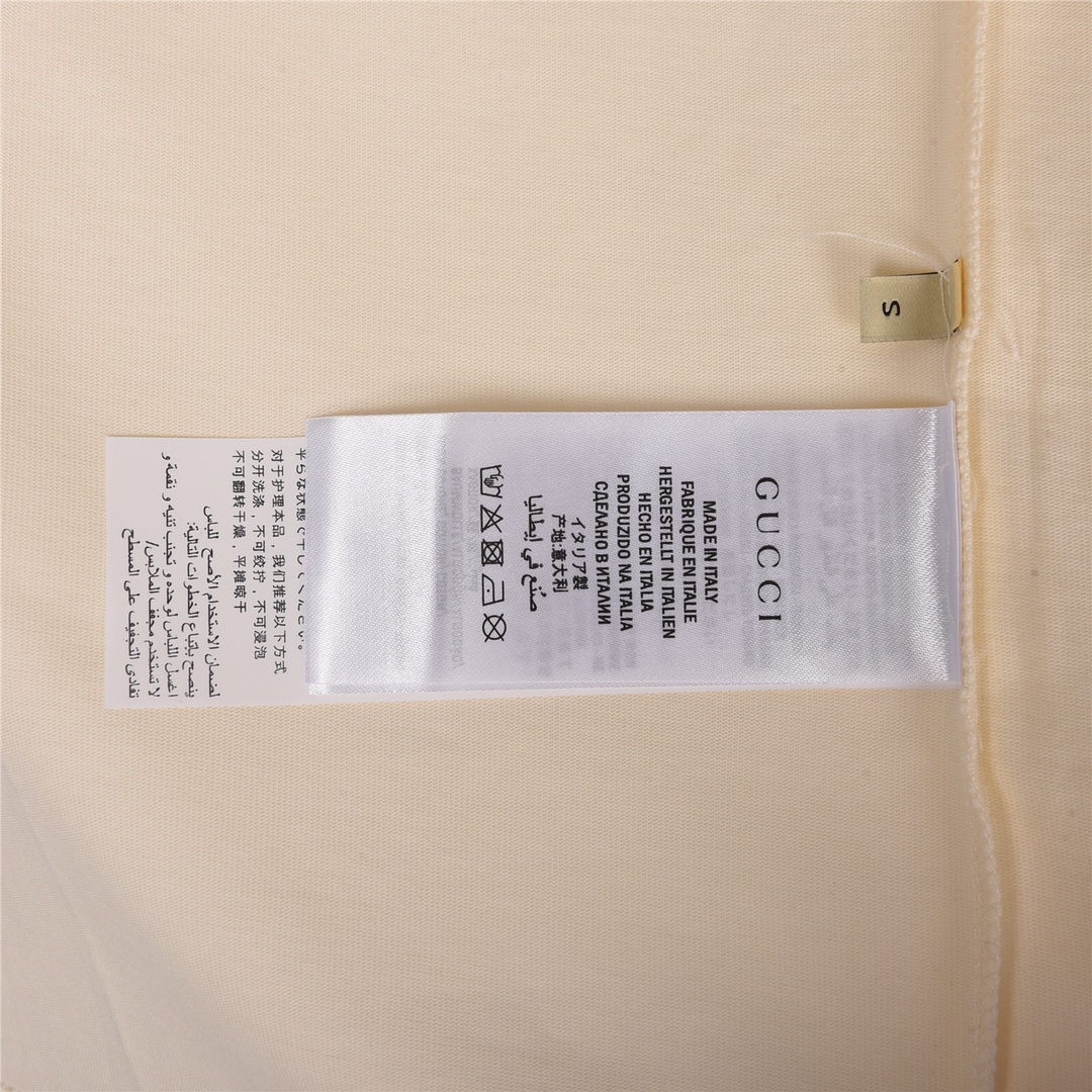 上新170 GUCCI 古驰 23Fw春夏最新双G绿色双G字母印花短袖