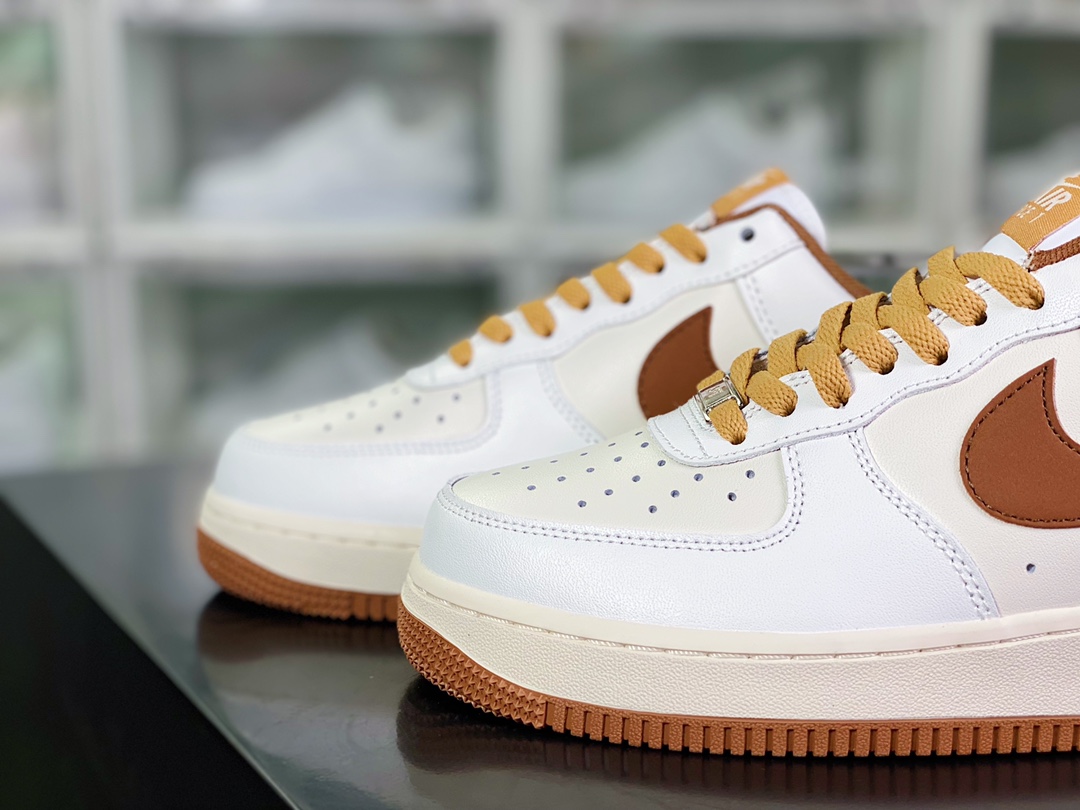 200  Air Force 1’07 Low”White/Sand/Brown”空军一号“皮革白黄深棕YY3188-103