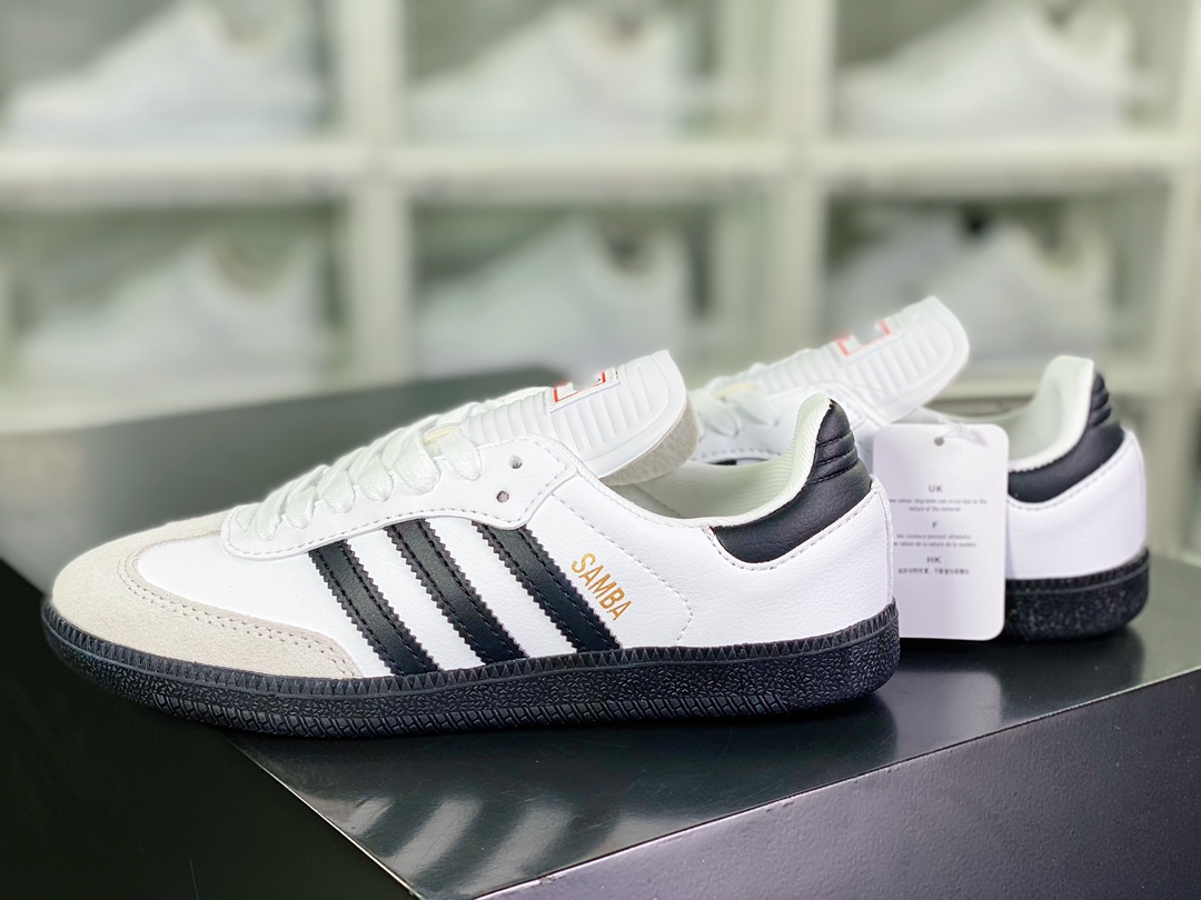 Adidas Originals Samba Classic Samba Classic Series ”Black and White Gray Long Tongue” 772109