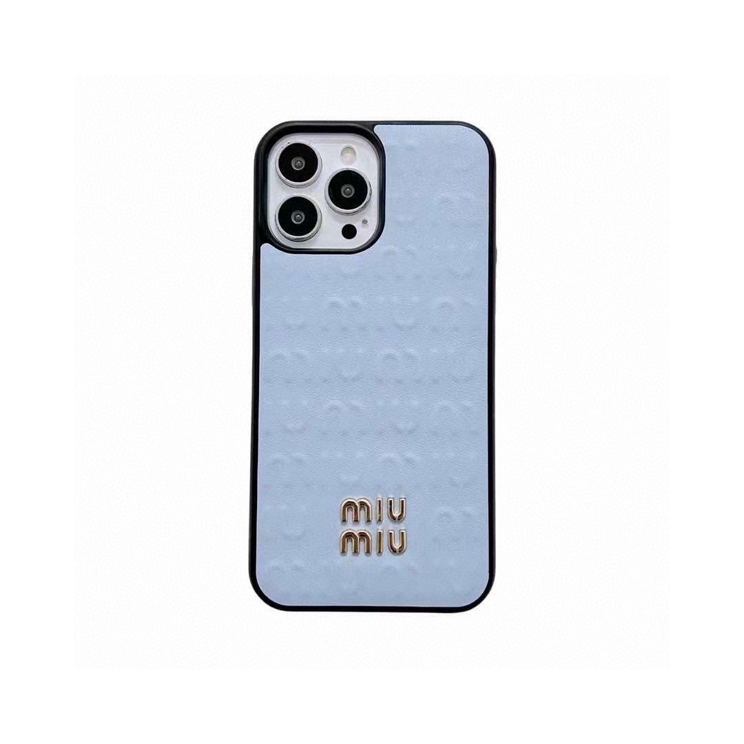 MiuMiu Phone Case Gold Lambskin Sheepskin