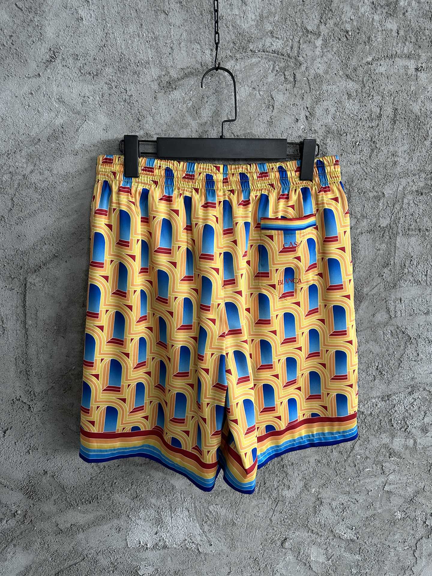 CASABLANCA 2023SS Arched Pattern Silk Shorts - High Definition Custom Fabric 8 i1679840257 1435 6