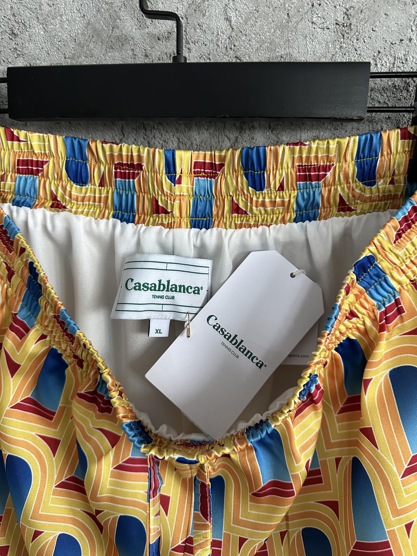 CASABLANCA 2023SS Arched Pattern Silk Shorts - High Definition Custom Fabric 10 i1679840257 87 8