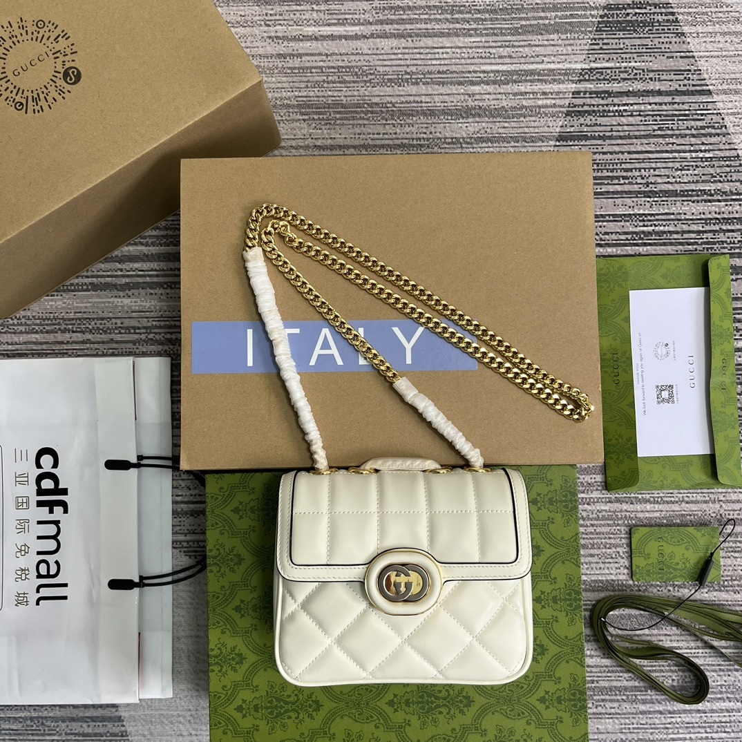 配全套包装️GucciDeco系列mini肩背包Gucci不断拓展自身视野以全新手法焕新演绎经典廓形和精